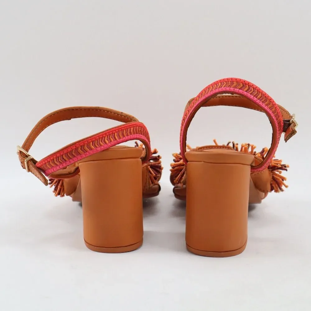 🔥NEW FARM RIO Brown Beaded Heel Sandals 7US/38EU MSRP$185 SHIPS TODAY🔥 - Picture 5 of 11